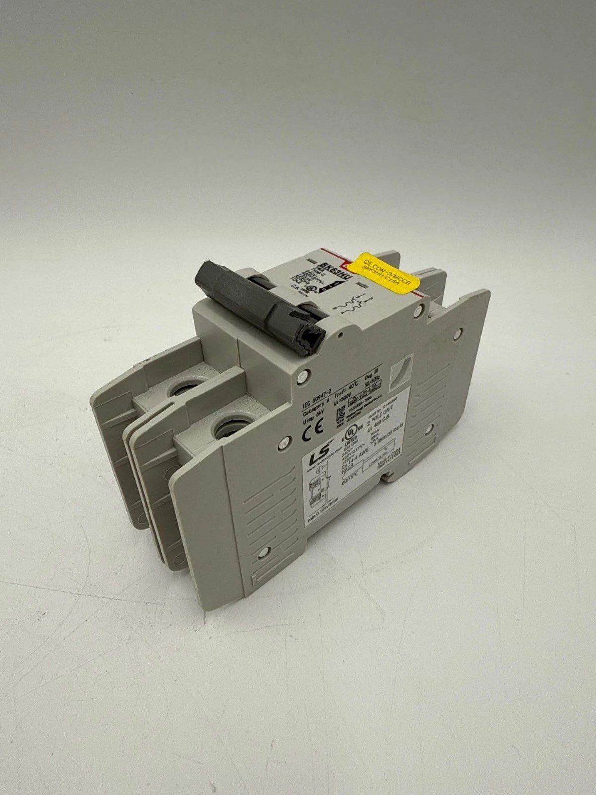 LS BK63HU Circuit Breaker 16A 2P 480/277V 1PH Type C 16 Amp 2 Pole Used