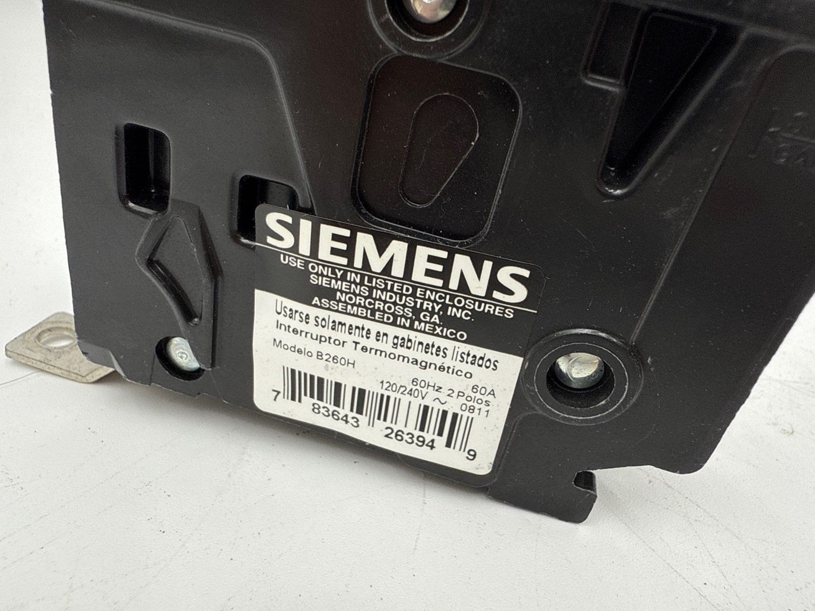Siemens B260H Bolt On Circuit Breaker 60A 2P 120/240V 1PH 22kA BLH 60 Amp 2 Pole Used