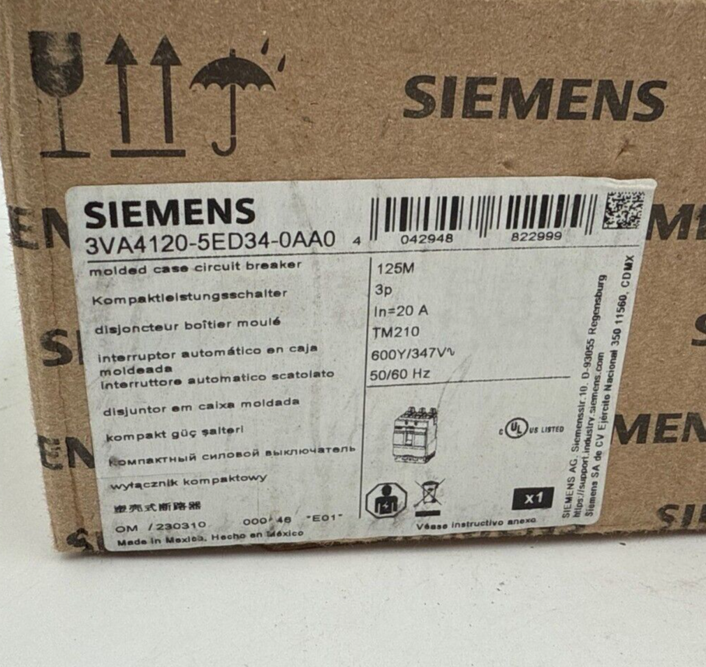 Siemens 3VA4120-5ED34-0AA0 New