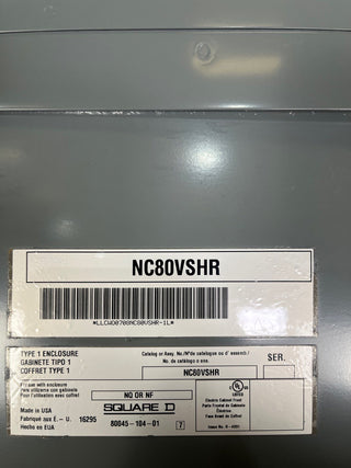 Square D NQ Panelboard 250A 208/120V 3PH 4W 72 Cir MLO Indoor Encl MH80 Used