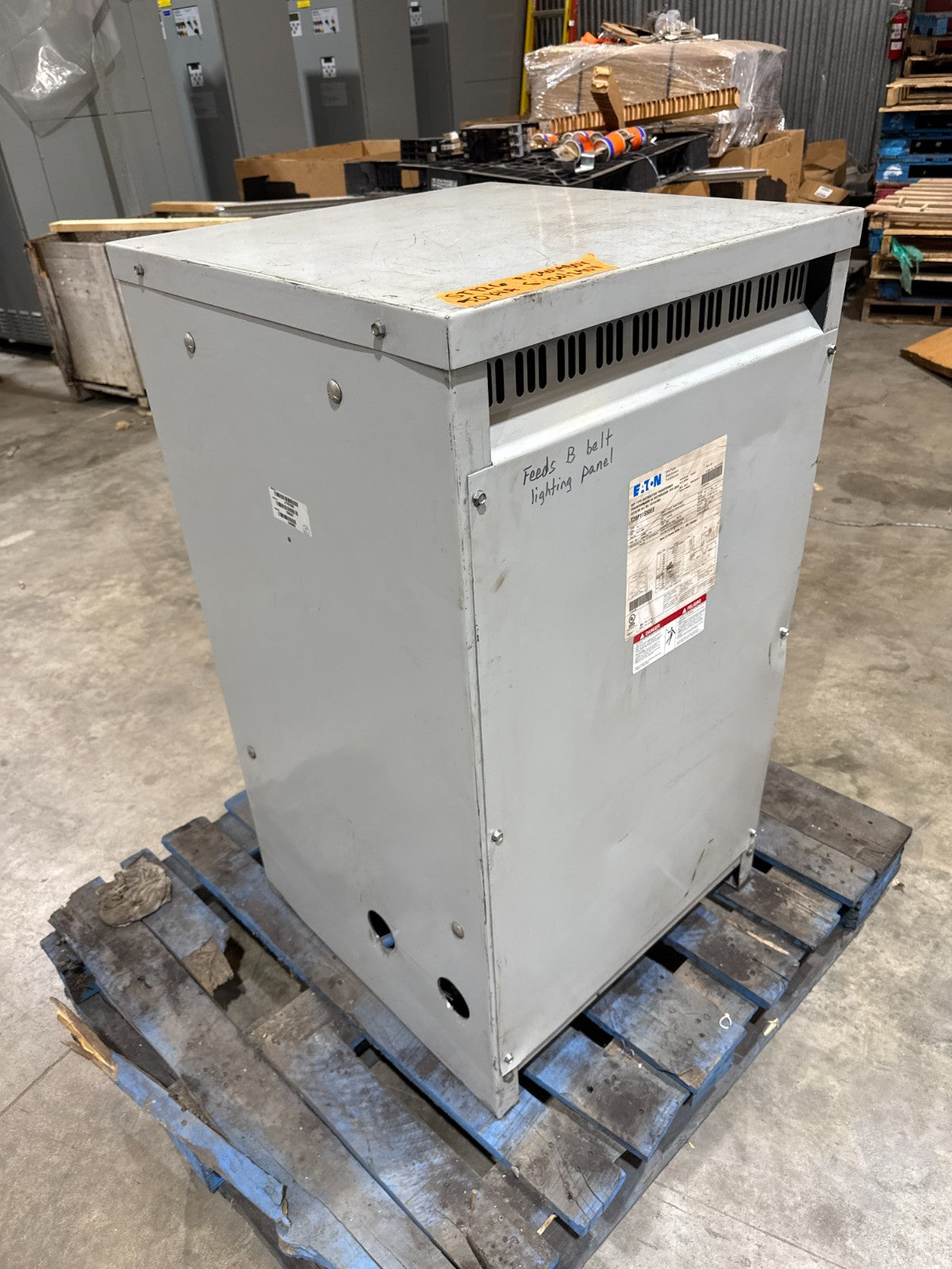 50kVA Eaton T20P11S50EE Transformer Pri 240/480V Sec 120/240V 1PH Indoor Encl Used