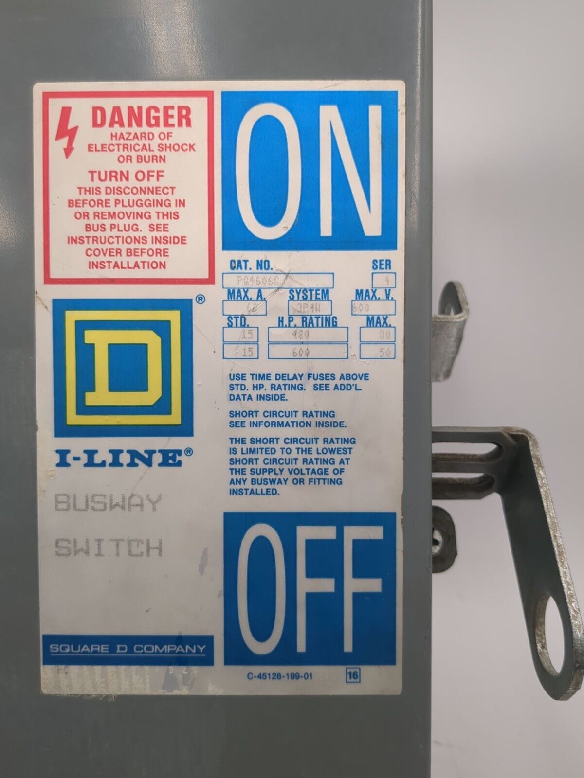 Square D PQ4606G Used