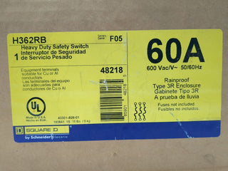 Square D H362RB New