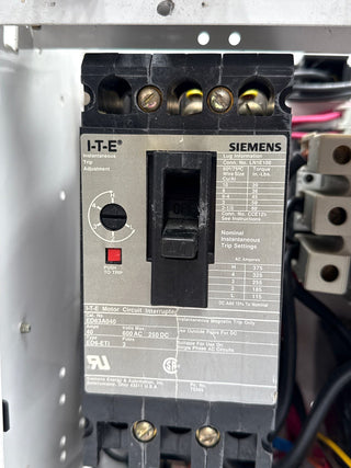 Siemens Model 95 12" 40A Combo MCC Bucket Size 2 CXL DO Starter ED63A040 Used