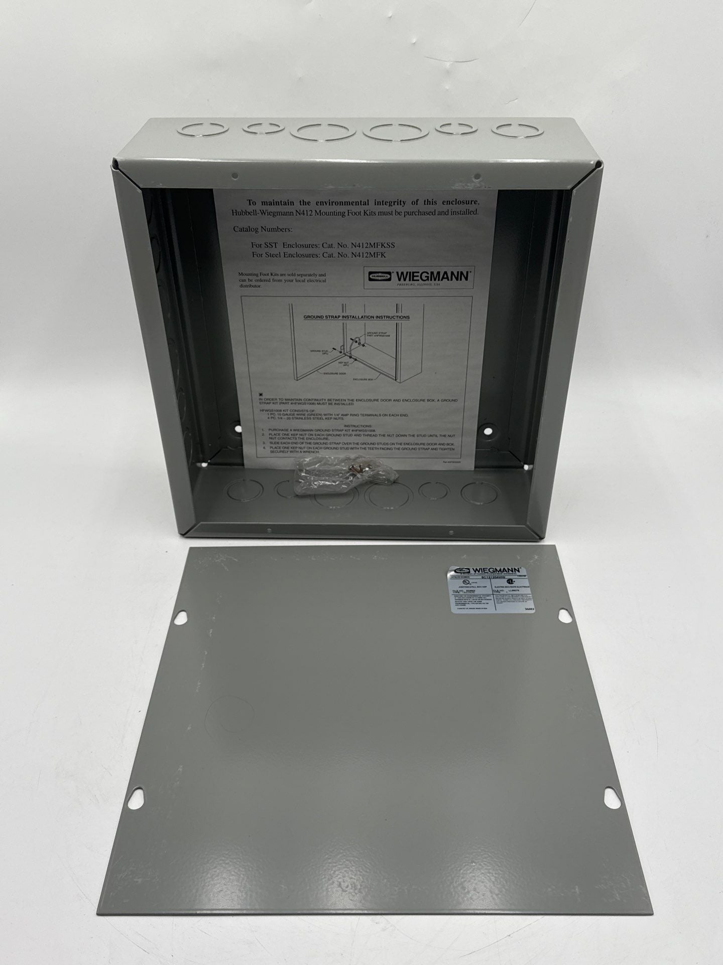 Wiegmann SC121204WW SC-Series NEMA 1 12 x 12 x 4 Wallmount Pull Box Encl New