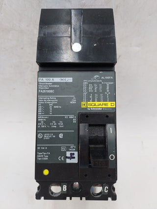 Square D FA26100BC Used