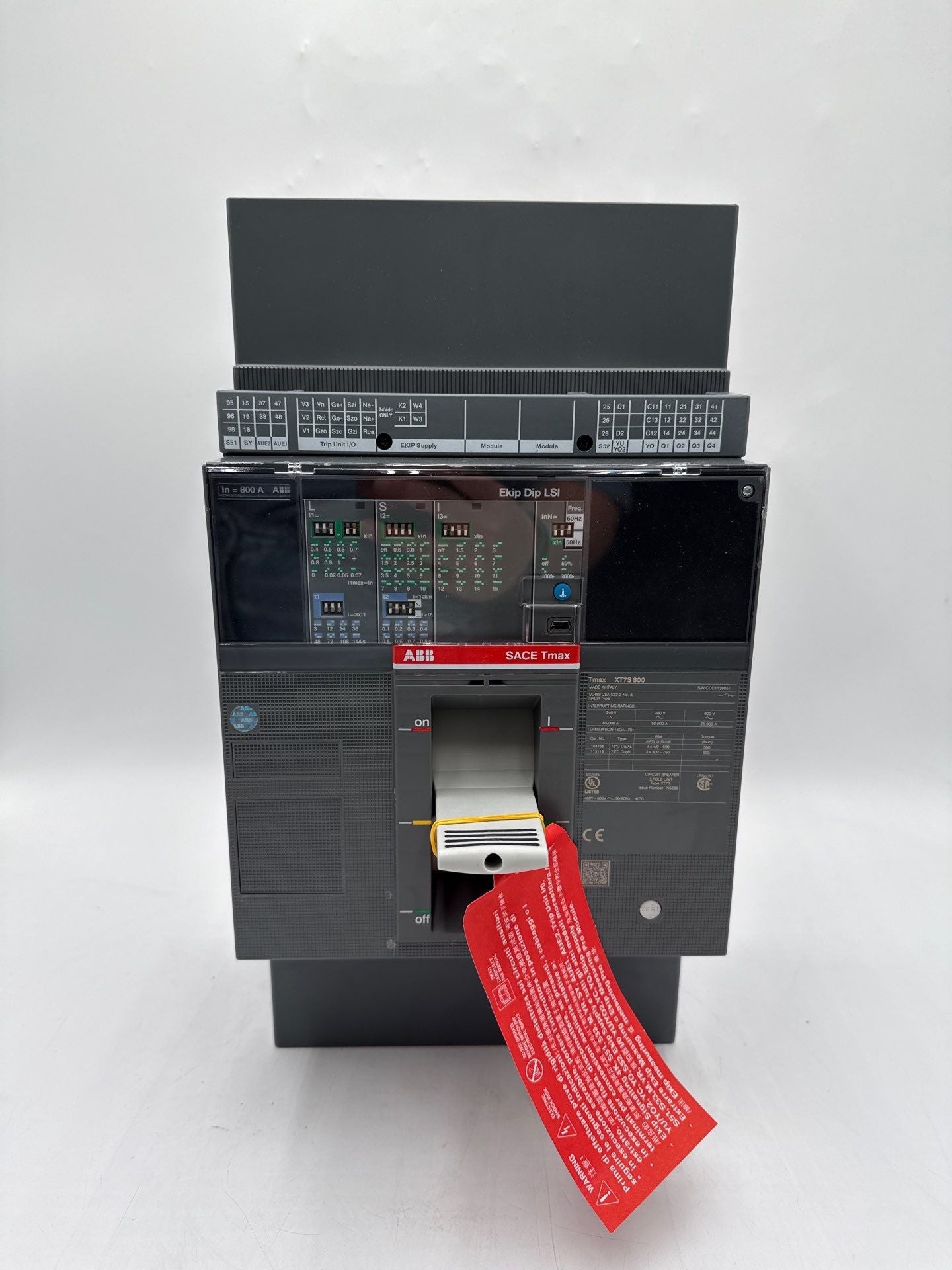 ABB XT7SU380CFFF000XXX Circuit Breaker 800A 3P 600V Ekip Dip LSI XT7S 800 New