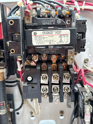GE 8000 12" 20A Combo MCC Bucket Size 1 Starter CR306C0 Fused 20 Amp Used