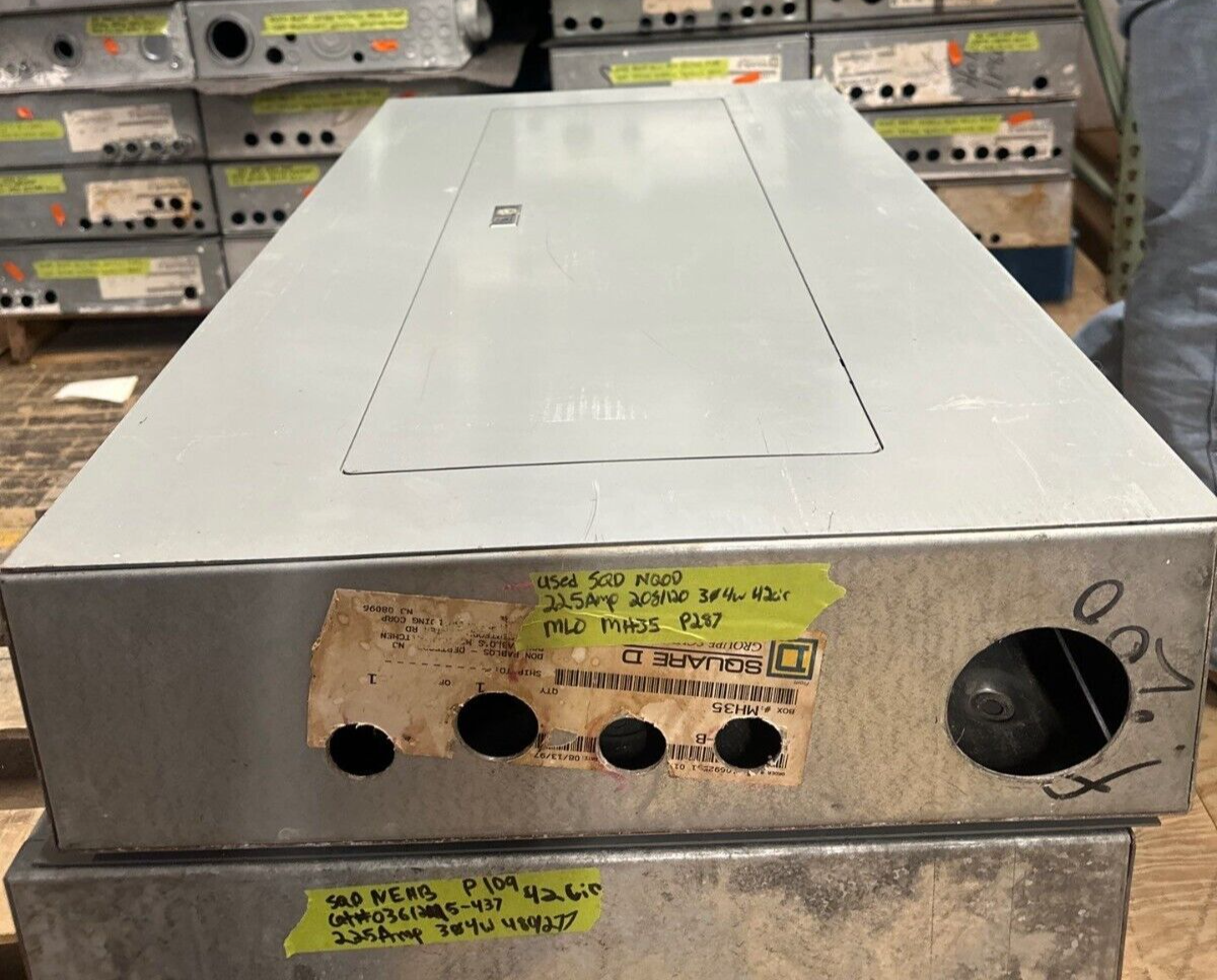 SQUARE D NQOD442L225 Panelboard 225A 208Y/120V 3PH 4W Main Lug 42 Circuit MLO P015 Used
