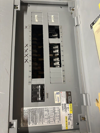 GE AQF3421AB Panelboard 125A 208Y/120V 3PH 24 CIR Indoor Encl MCB AB31B Box P224 Used