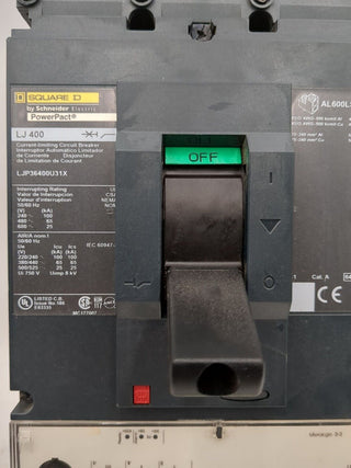 Square D LJ 400 Used