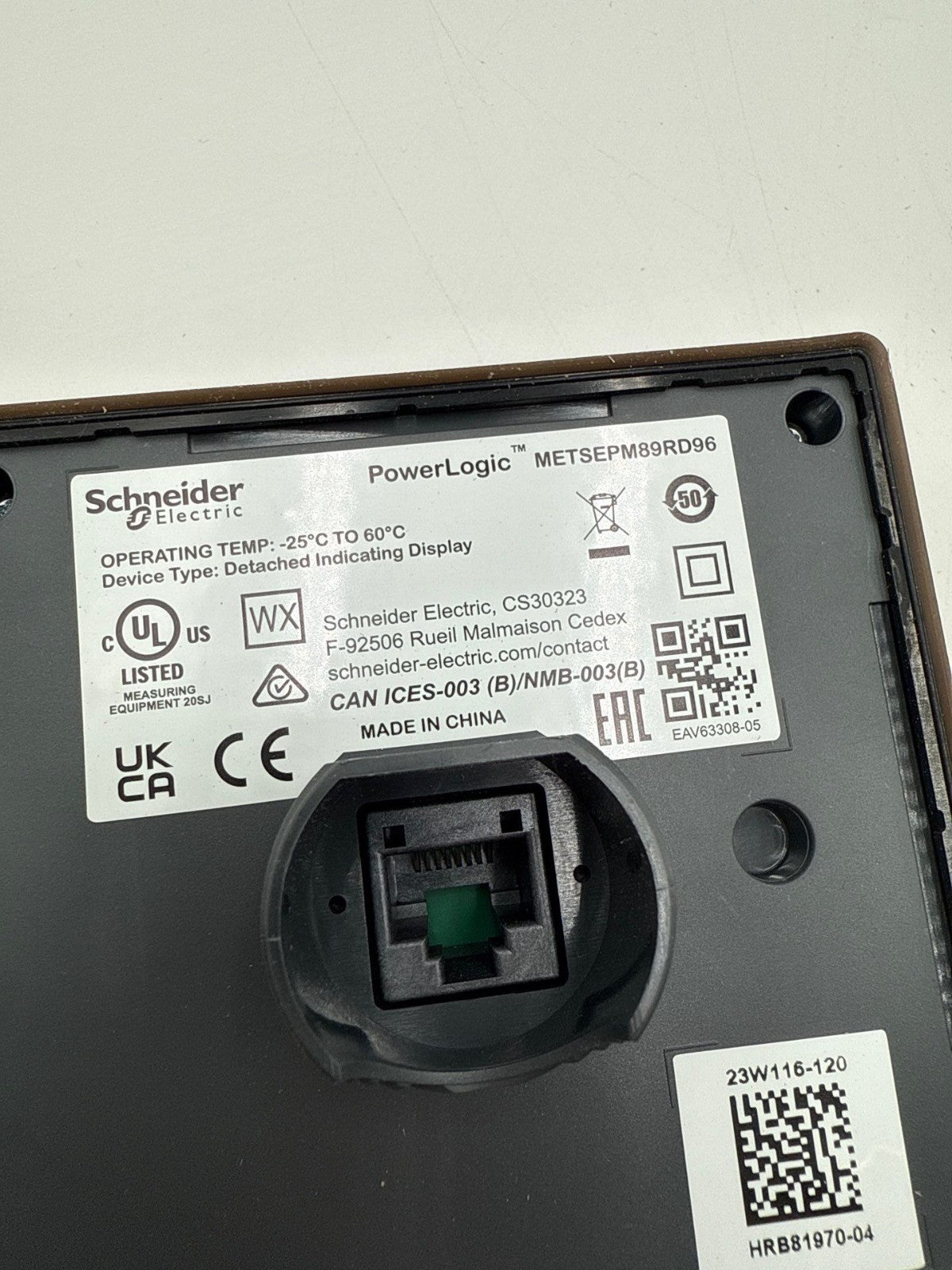 Schneider METSEPM89RD96 Remote Display POWERLOGIC PM8000 W/ Cable and Mount Accs New