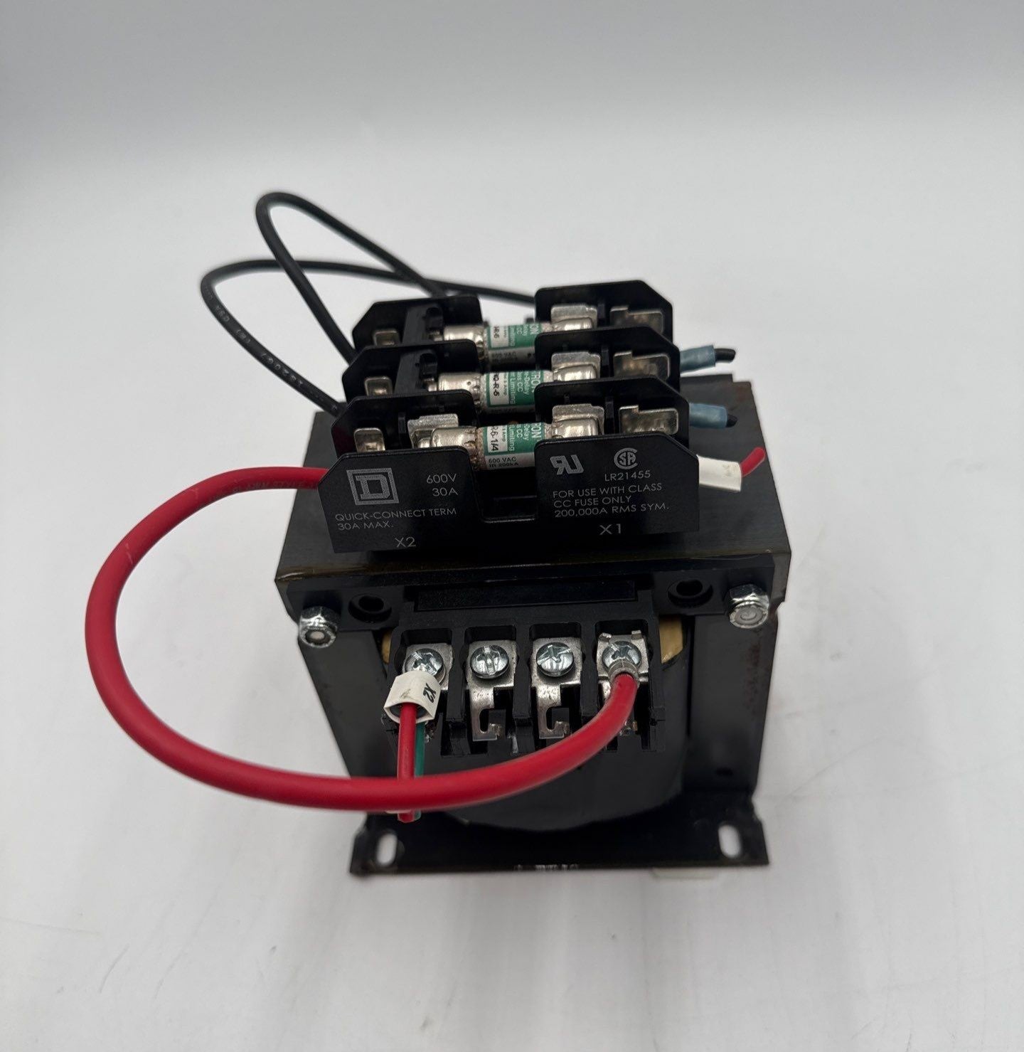 Square D 9070TF500D1 Transformer 0.5KVA Pri 240/480V Sec 120V 1PH w Fuse Block Used