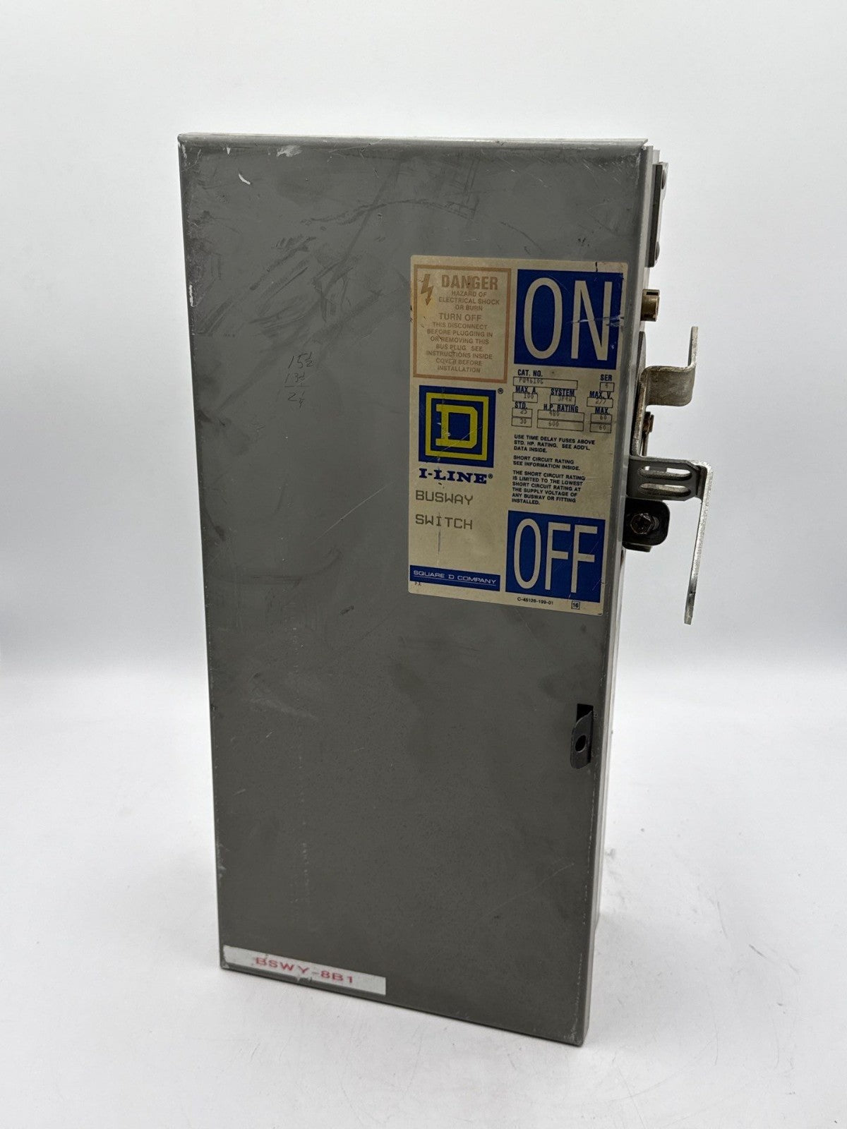 Square D PQ4610G Busplug I-Line Busway Unit Switch 100A 3PH 277V 4W 100 Amp Used