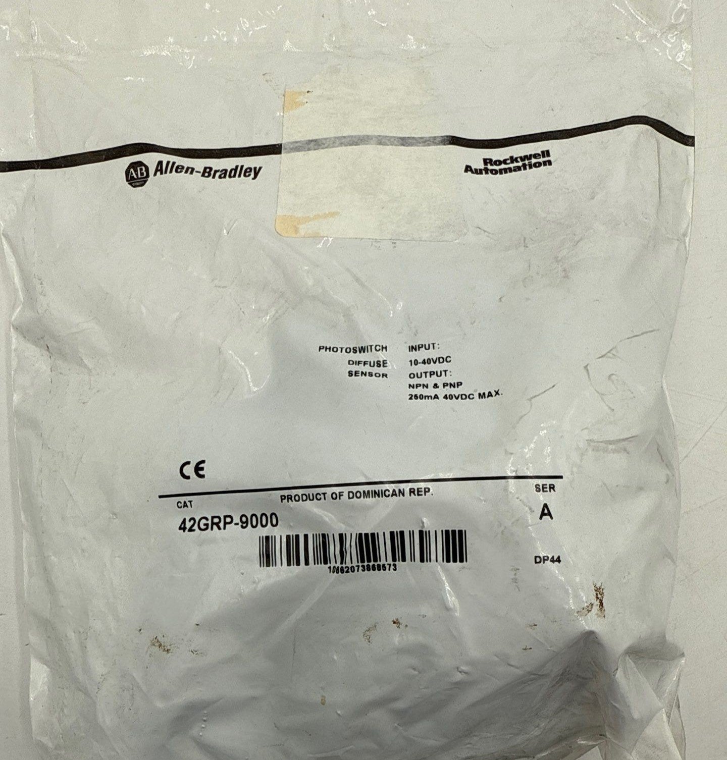 Allen Bradley 42GRP-9000 Photoswitch Photoelectric Diffuse Sensor Ser A 10-40VDC New
