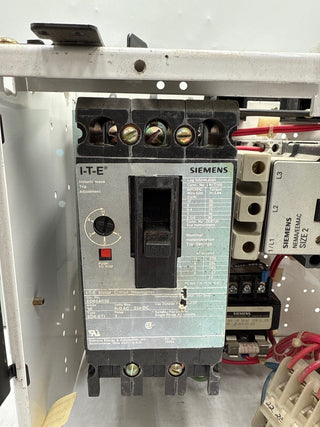 Siemens Model 95 12" 30A Combo MCC Bucket Size 2 Starter ED63A030 30 Amp Used