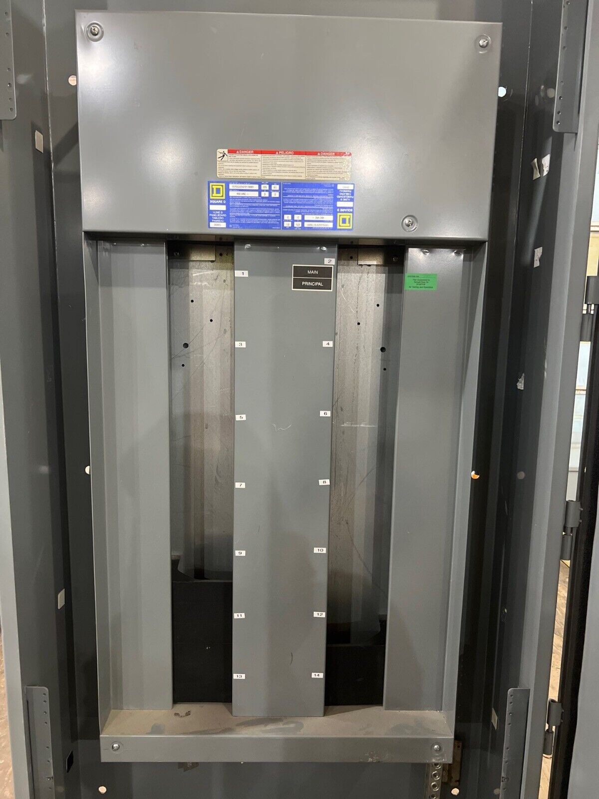 Square D HCM I-Line Panelboard 225A 480V 3PH 3W MCB 42 Circuit 3R Outdoor Encl P612 Used