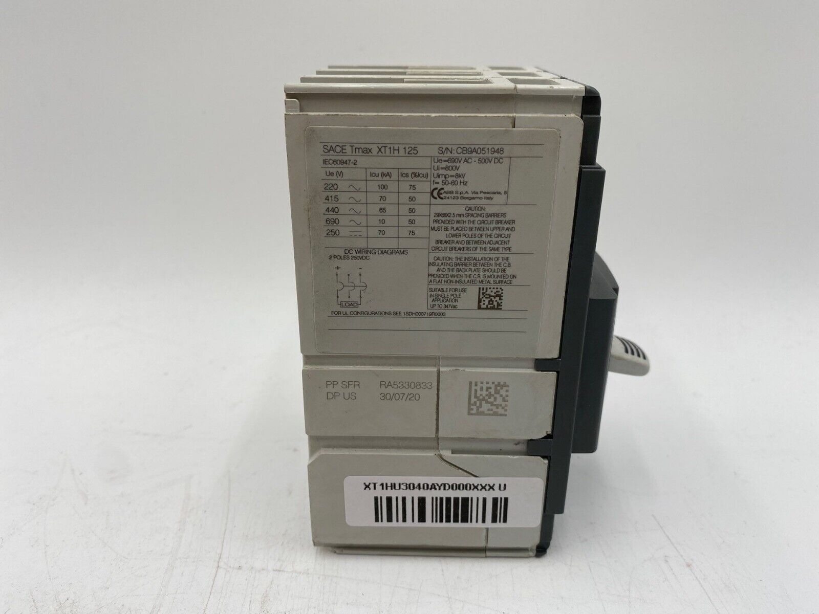 ABB XT1HU3040AYD000XXX Used