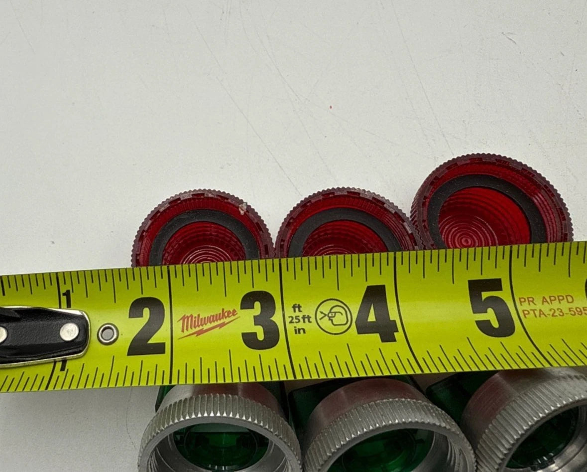 3PC Allen Bradley 800H-N154G Green Switch Knob 3PC 800T-N26R Red Pilot Light Cap Used