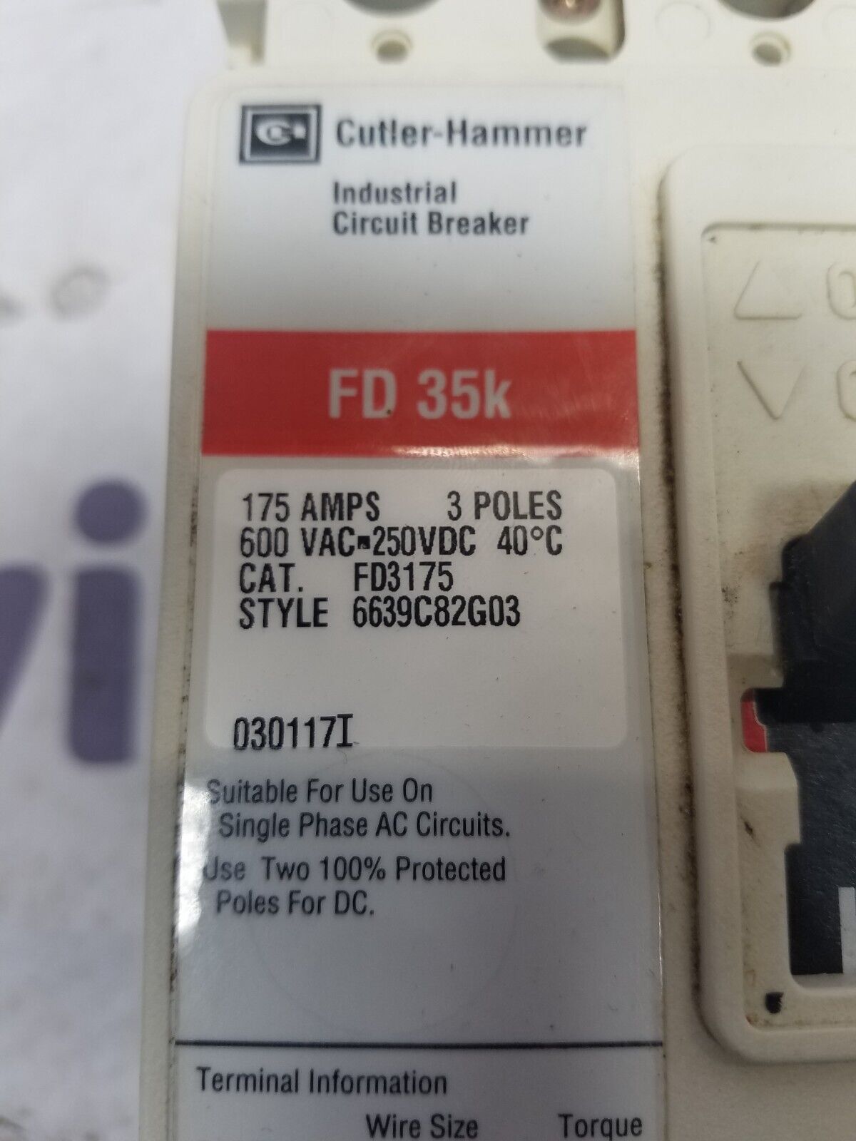 Cutler-Hammer FD3175 Used