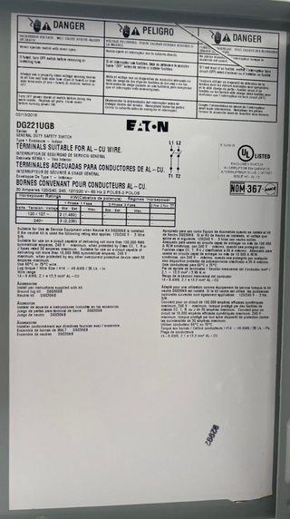 Eaton DG221UGB New