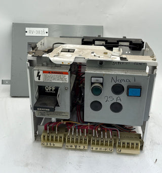 Siemens Model 95 25A 12" Combo MCC Bucket Size 1 3TB44 Starter ED63A025 Used