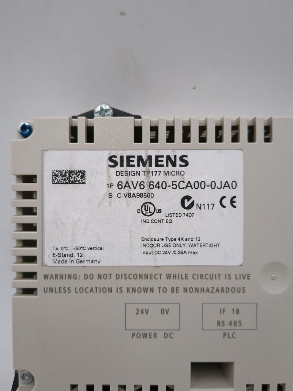 Siemens 6AV6 640-5CA00-0JA0 Used