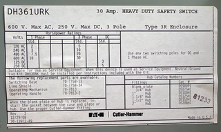 Eaton DH361URK New