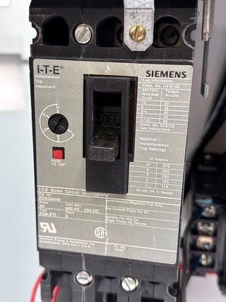 Siemens Model 95+ 18" 40A Combo MCC Bucket Size 2 14FP32A71 Starter ED63A040 Used