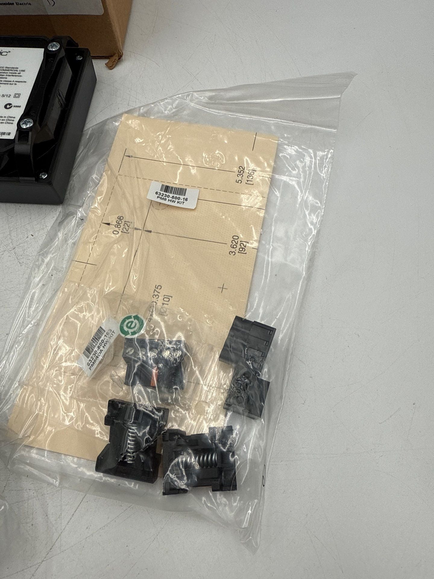 Square D PM850RD PowerLogic PM850U Meter and PM8RDA Remote Display Adapter Used