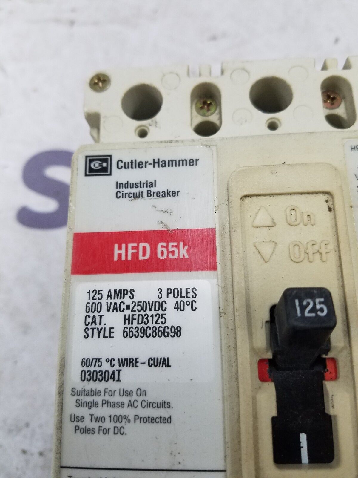 Cutler-Hammer HFD3125 Used