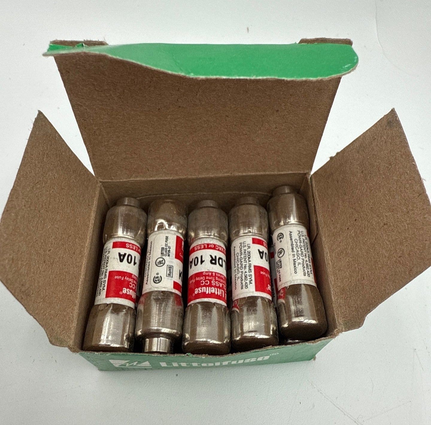 10PC Littelfuse KLDR-10 KLDR10 KLDR 10A 600Vac Time Delay Fuse Lot of 10 New