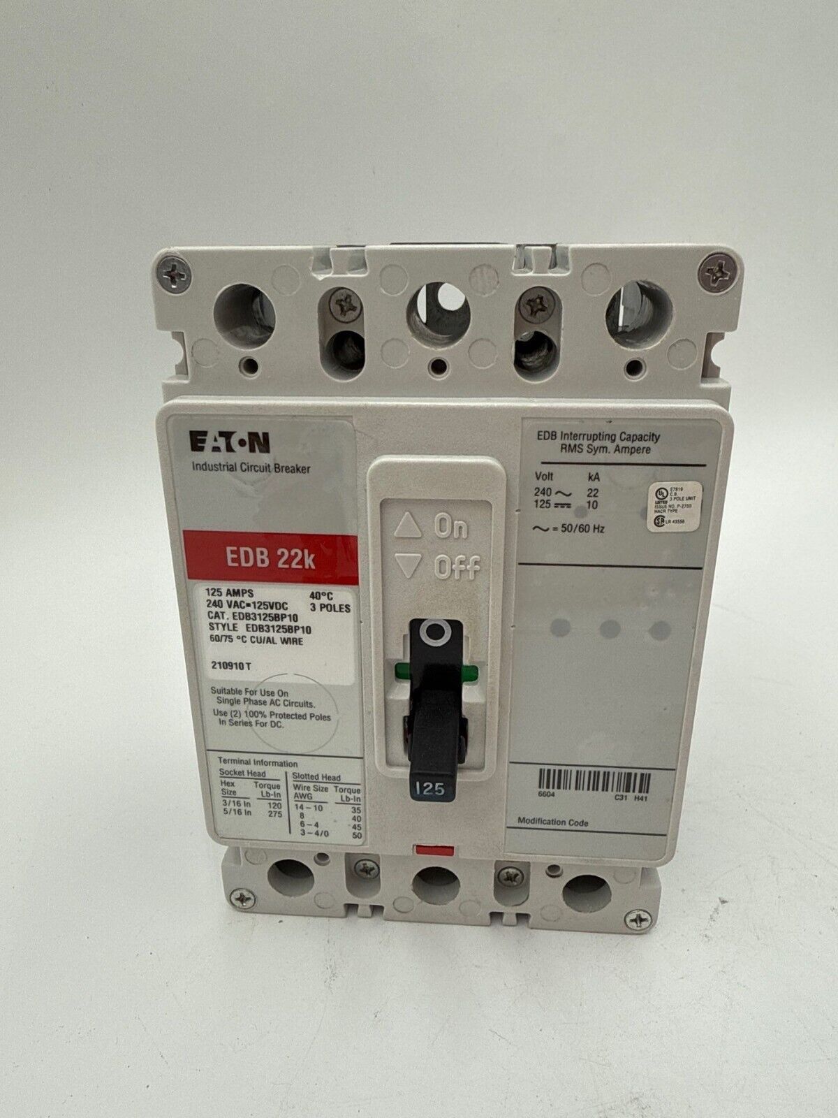 Eaton EDB3125BP10