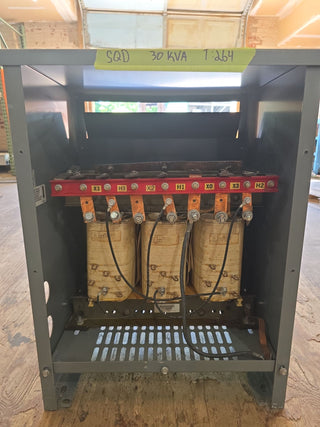 30kVA Square D 30T3HCU Sorgel Transformer 3PH Pri 480V Sec 208/120V T264 Used