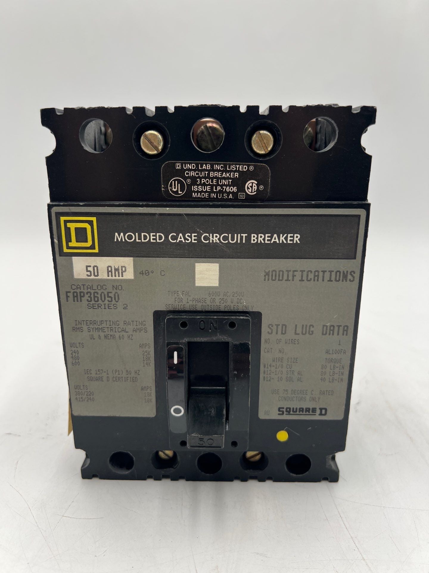 Square D FAP36050 Used