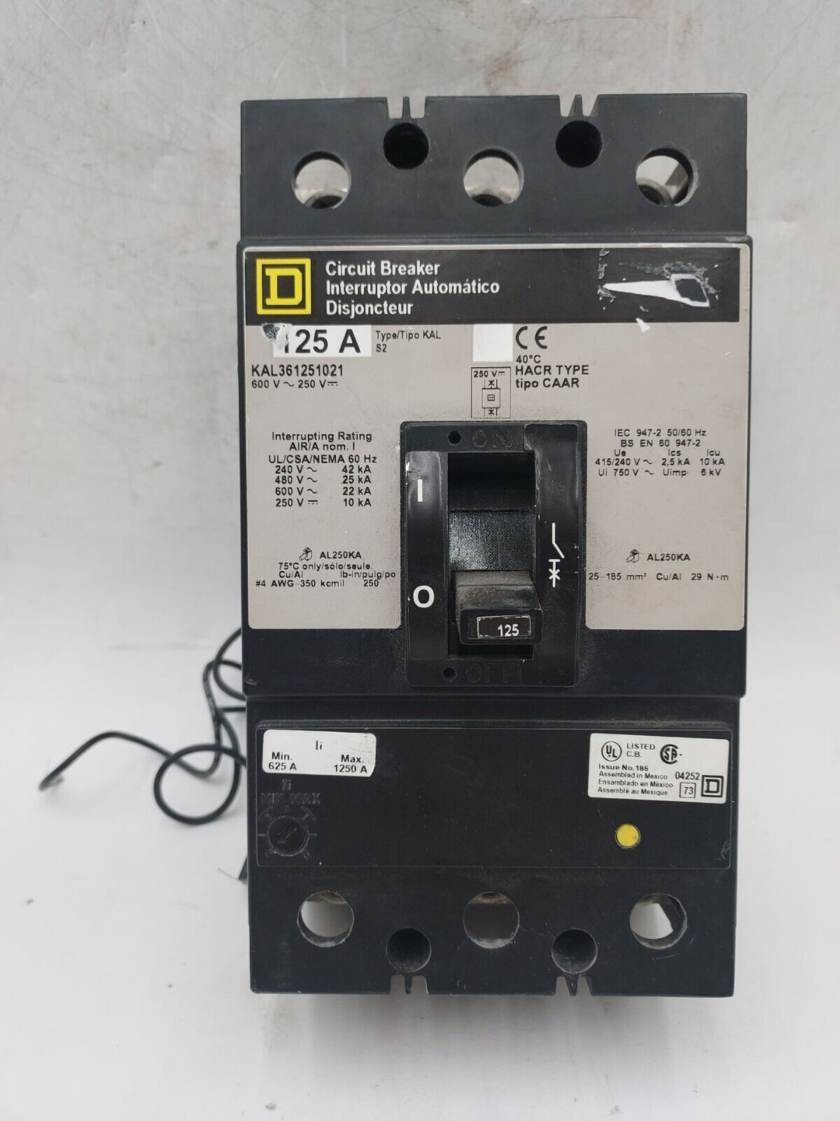 Square D KAL361251021 Used