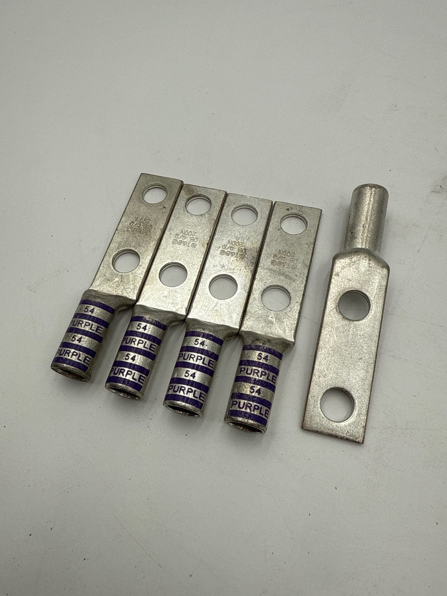 T&B 200N Compression Lug Purple Die 54 200KCMIL 2 Hole 1/2" Copper Terminal 4/0 New
