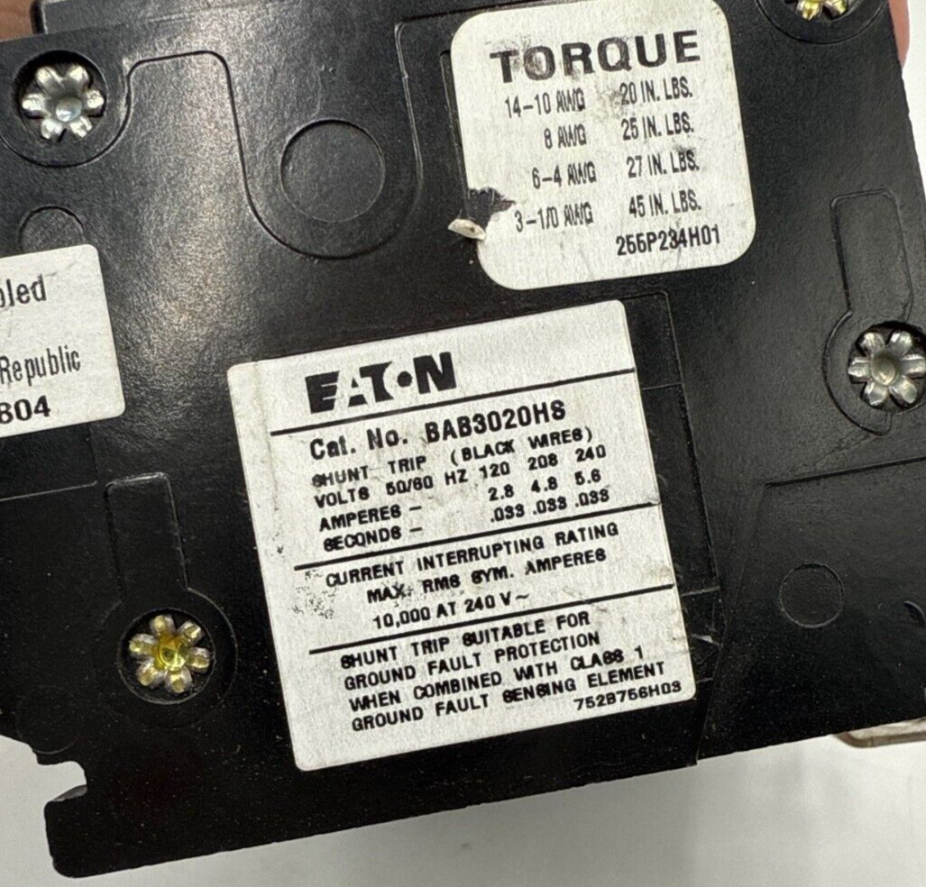 Eaton BAB3020HS Used