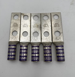 T&B 200N Compression Lug Purple Die 54 200KCMIL 2 Hole 1/2" Copper Terminal 4/0 New