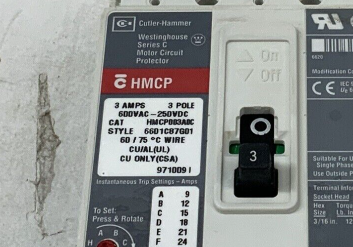 Cutler-Hammer HMCP003A0C Used