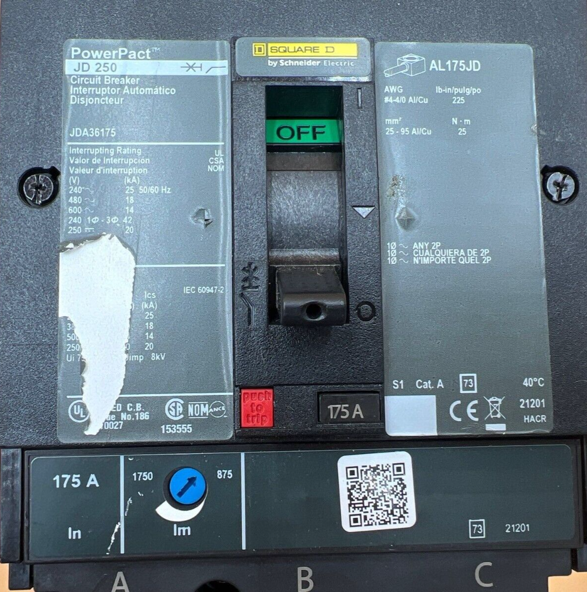 Square D JDA36175 New