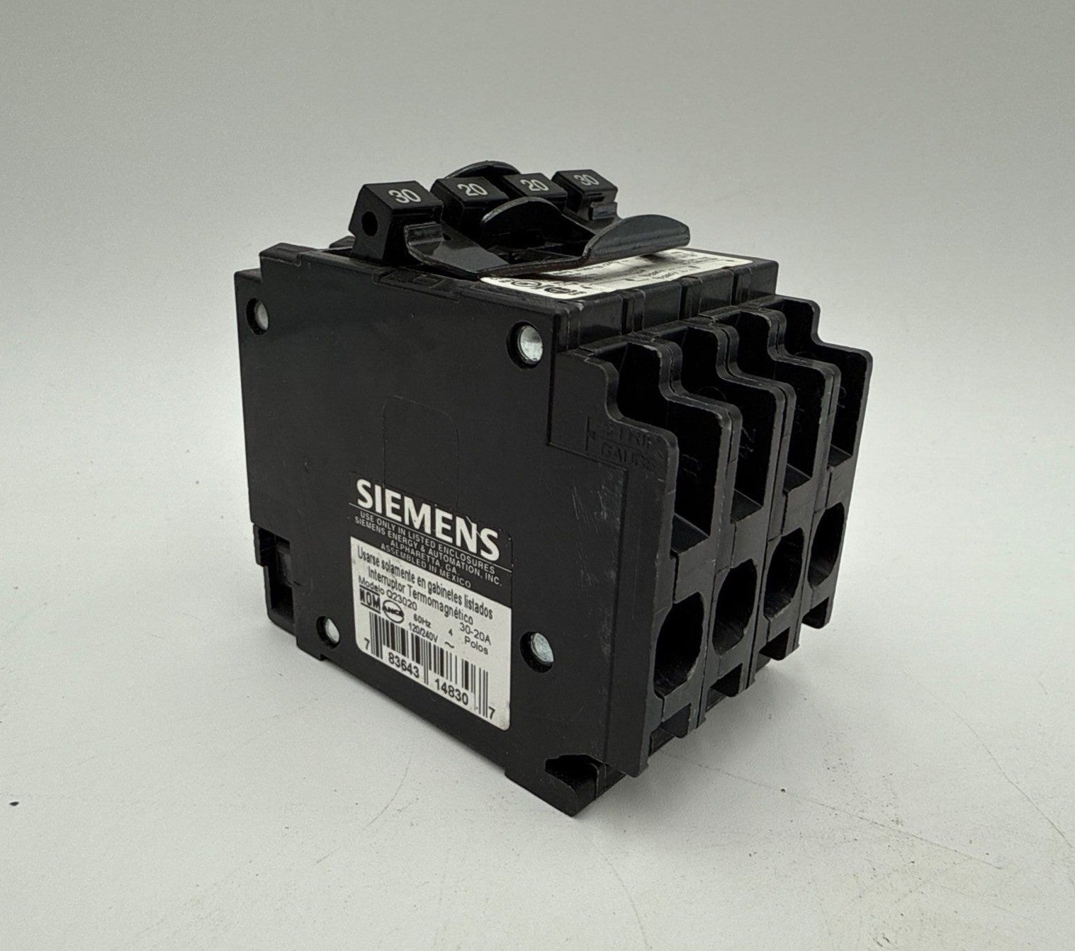 Siemens Q23020 Circuit Breaker 20 Amp 30 Amp 120/240V QT Plug-On Quad Two 2 Pole New