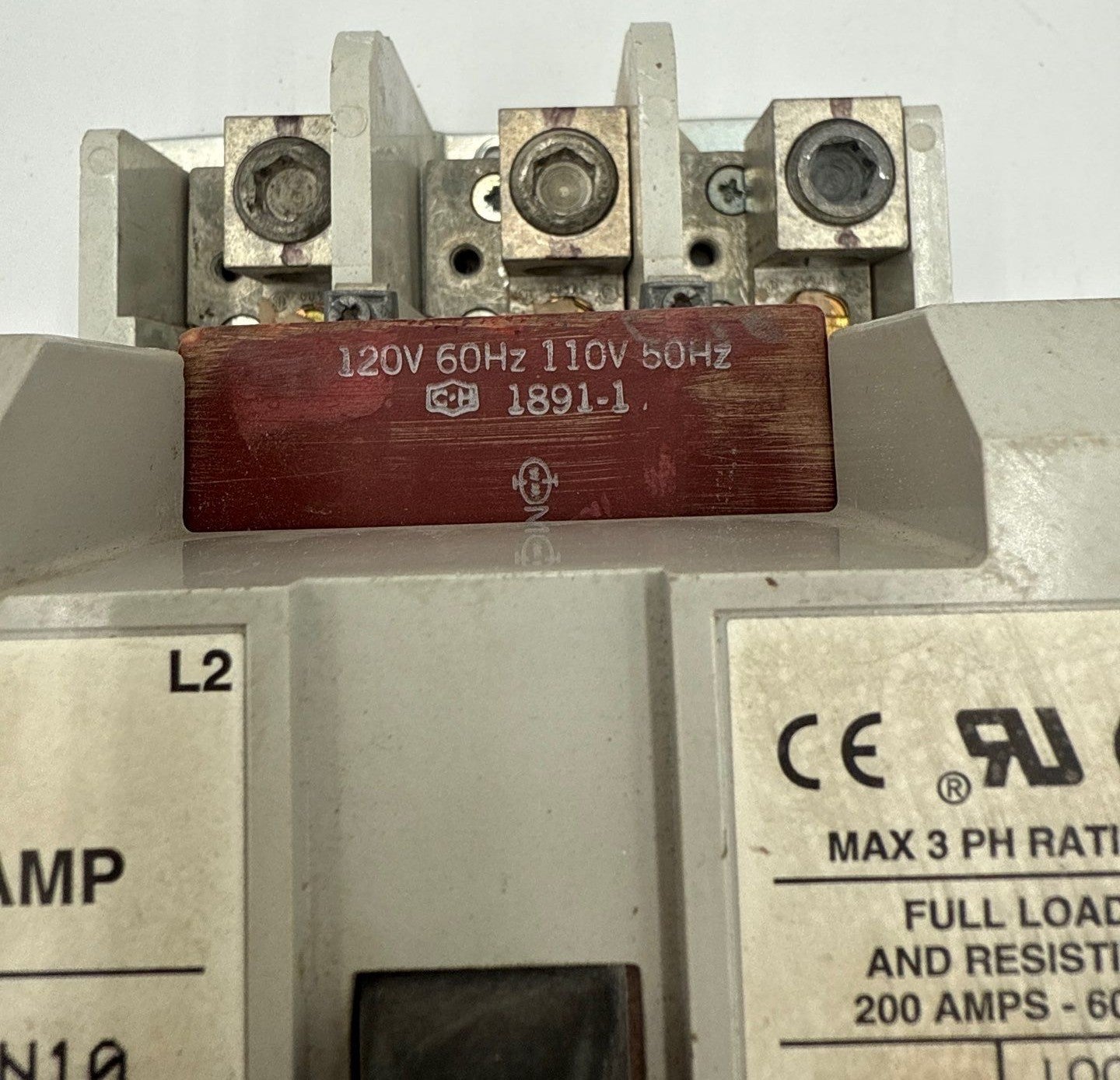 Cutler-Hammer C825KN10 Contactor 200A 3P 600V 3PH Ser A2 Coil 110/120V Used