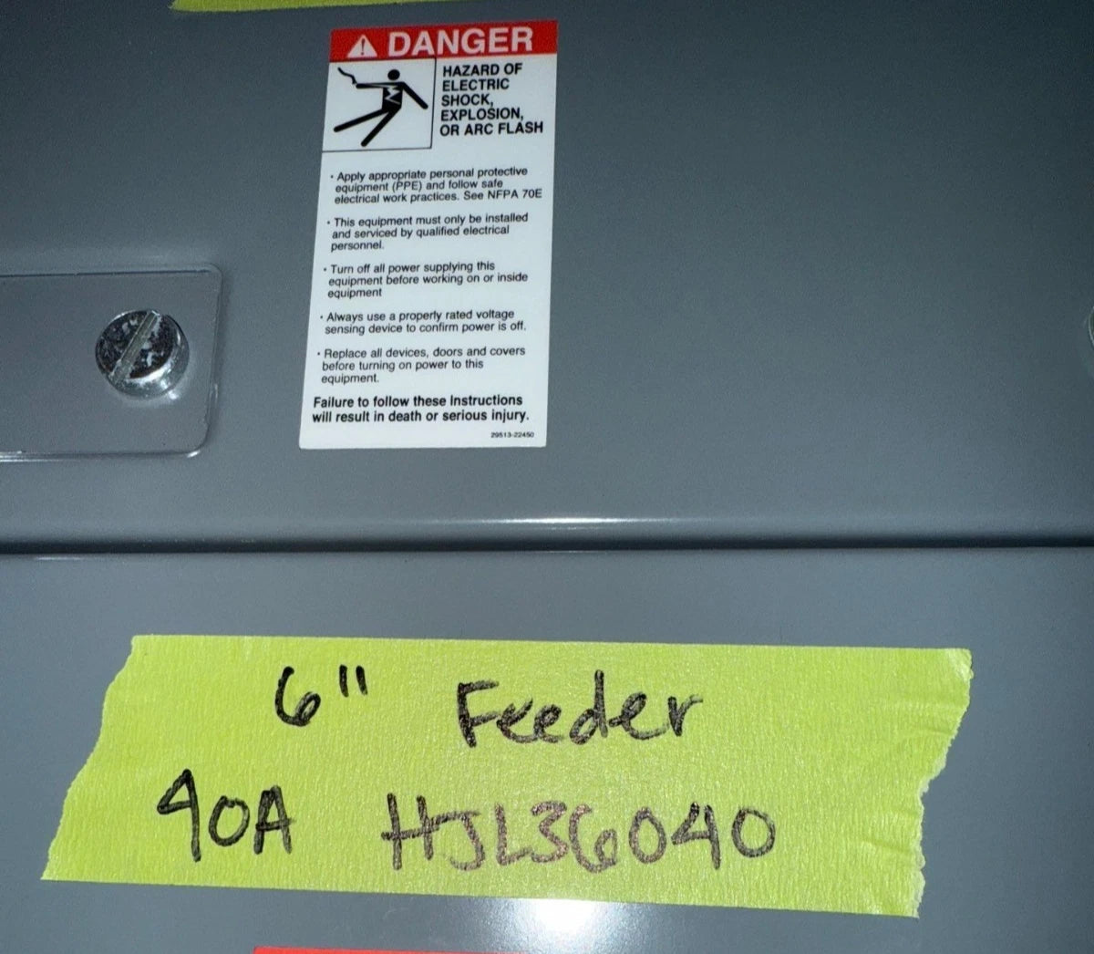 6" Square D Model 6 40A MCC Feeder Bucket 40 Amp HJL36040 Breaker HJL New