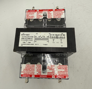 0.15kVA Square D 9070T150D1 Control Transformer Pri 220-480V Sec 110-115-120V Used