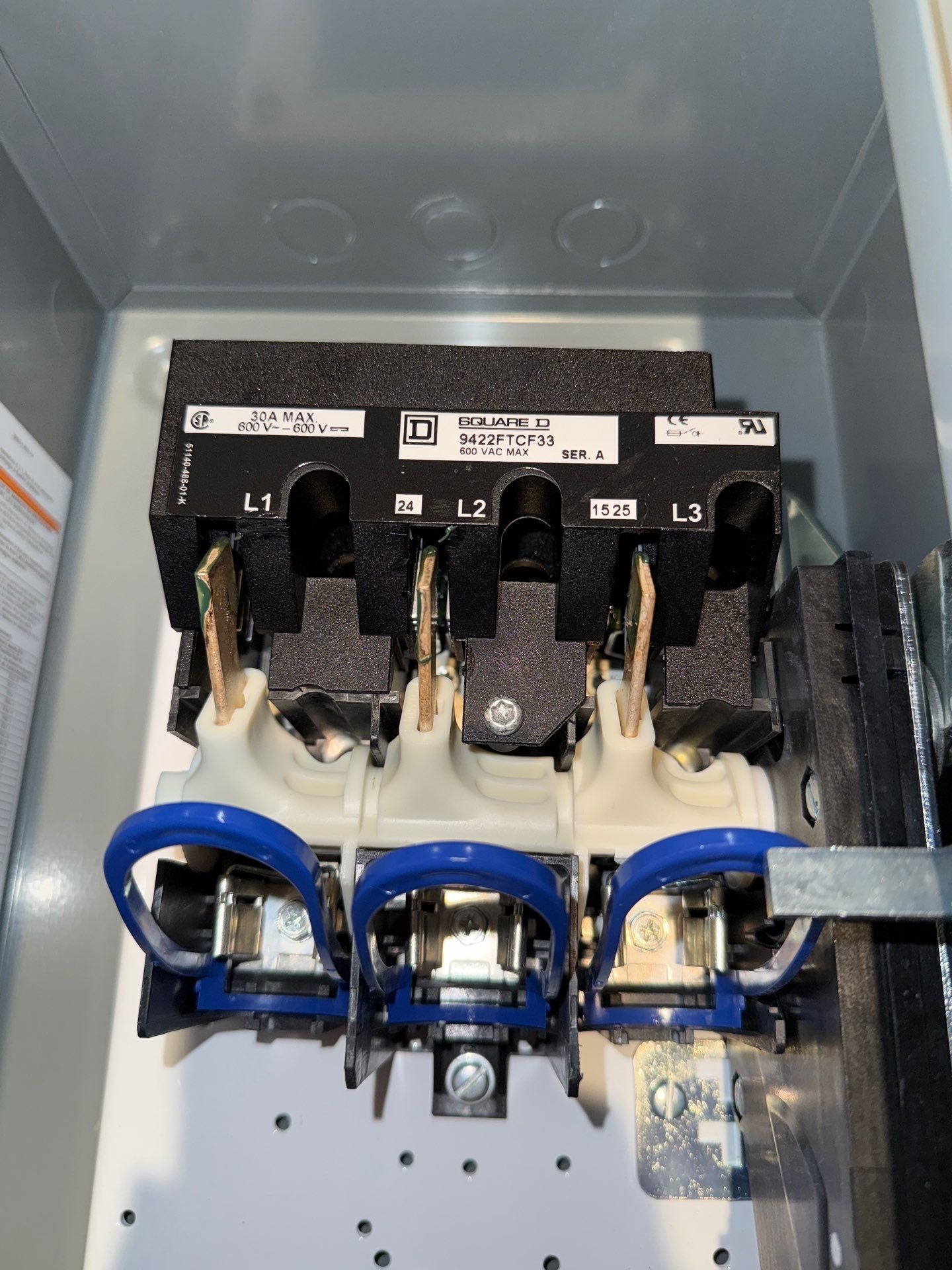 Square D 8538SBG33V86ACFF4T Combo Starter Size 0 8536SBO2S Coil 120V 9422FTCF33 New