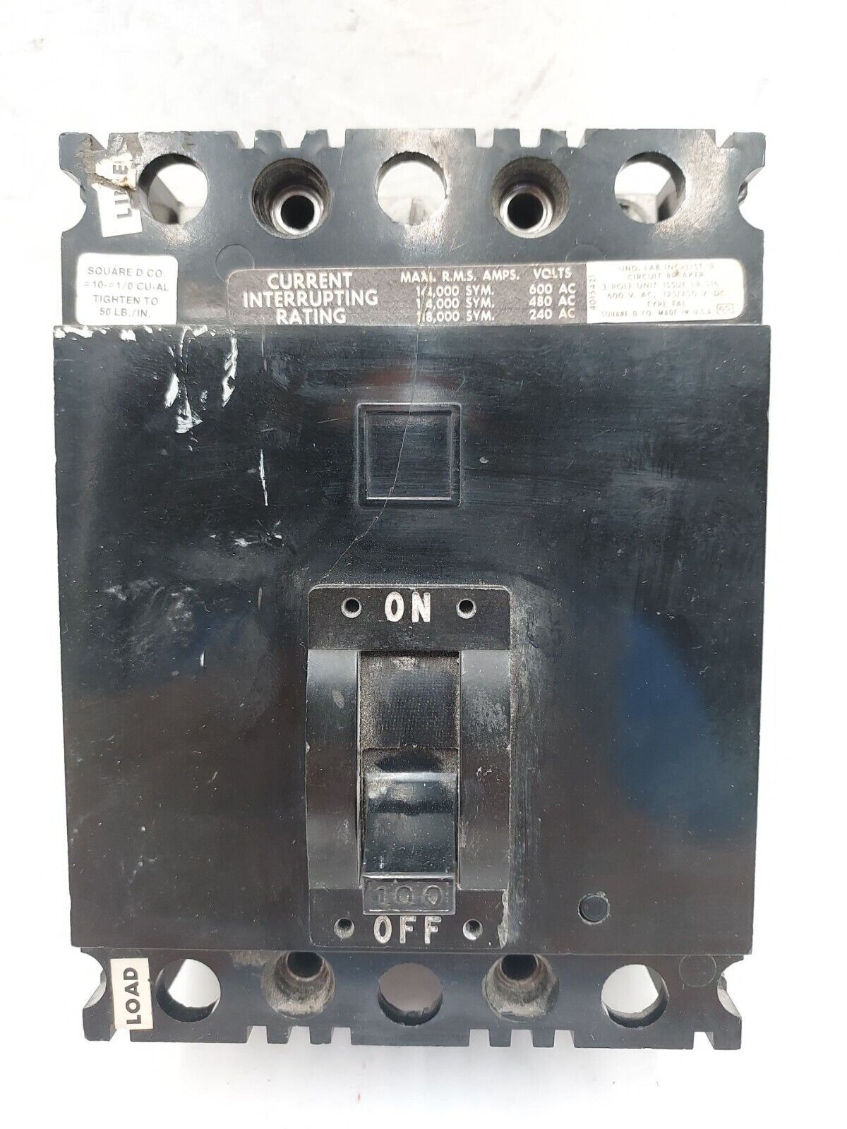 Square D FAL36100 Used