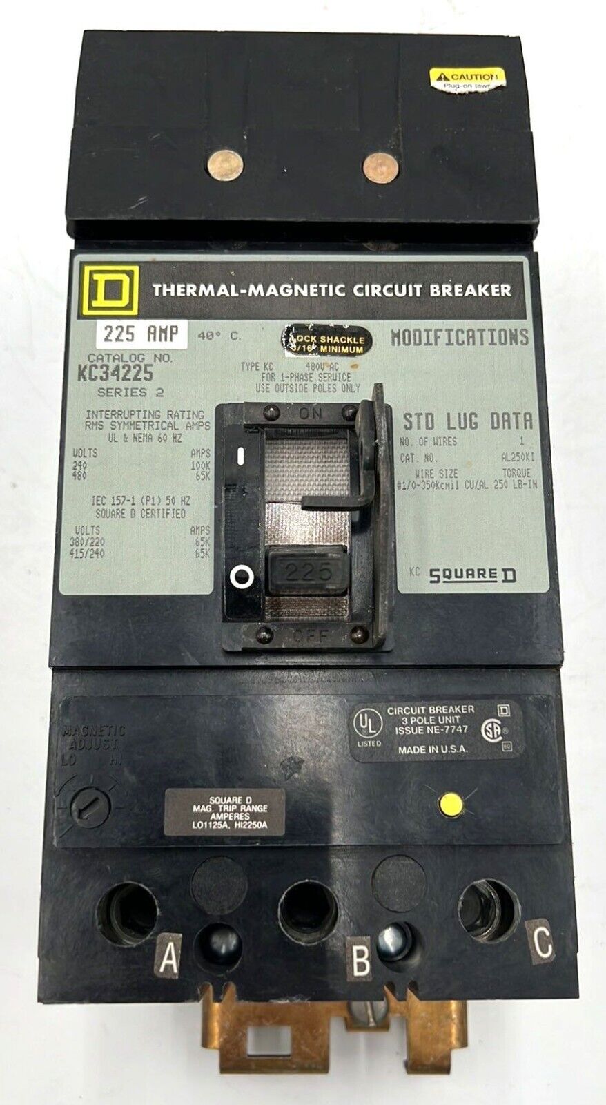 Square D KC34225 Used