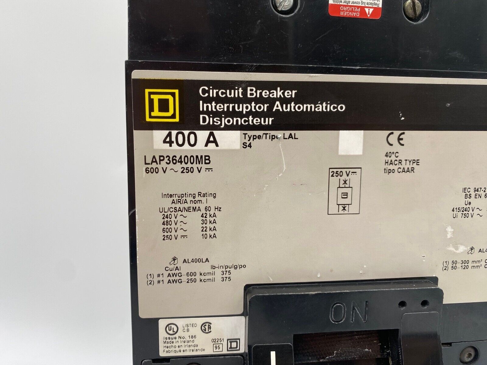 Square D LAP36400MB New