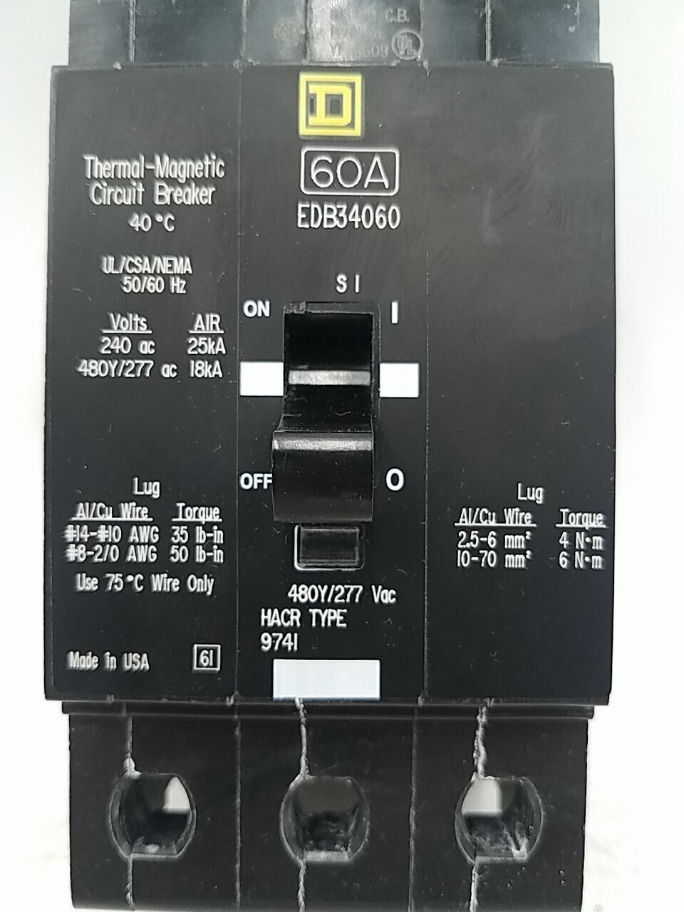 Square D EGB34060 Used